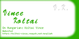 vince koltai business card